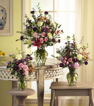 Floral arrangements by their very nature can be made in several sizes. 